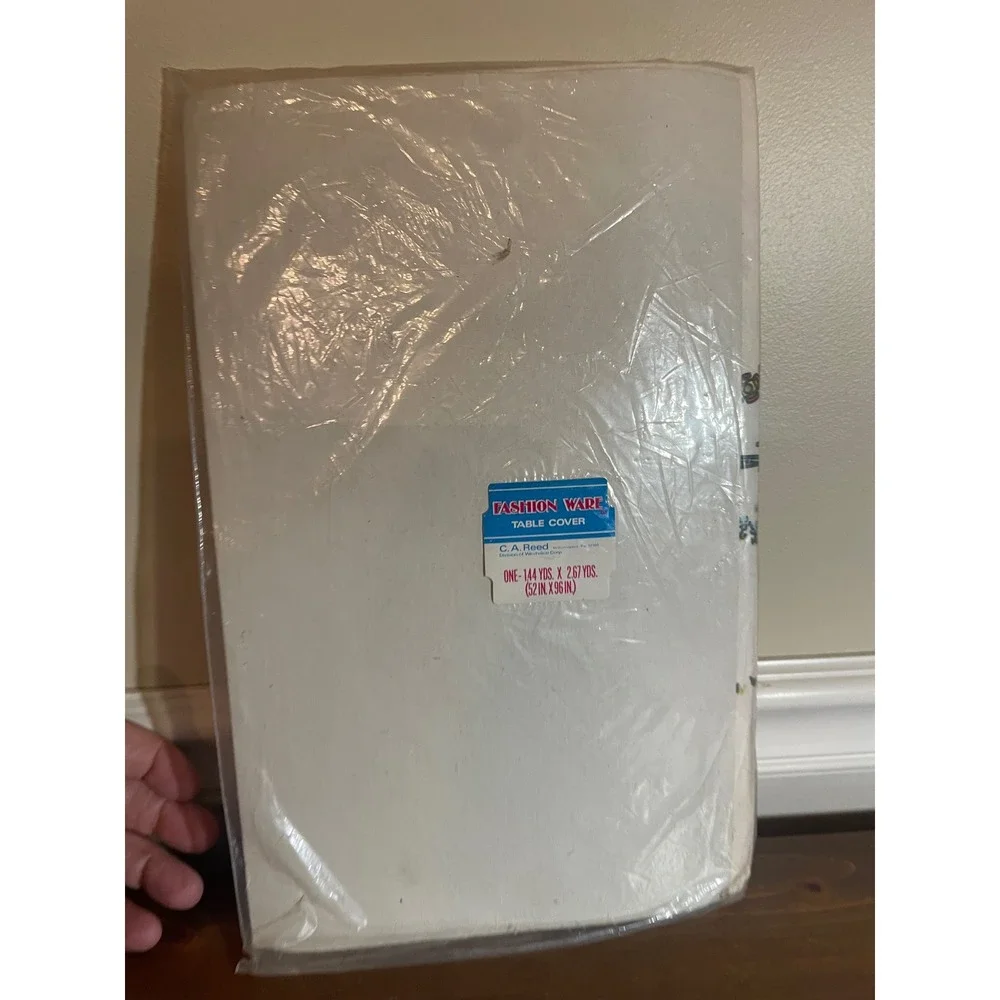 Vintage C.A. Reed Fashion Ware Train Table Cover 52x96 Paper Tablecloth NIP